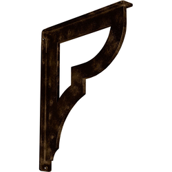 Bradford 1.5"W x 12"D x 15"H Countertop Bracket, Iron/Steel Antiqued Brass
