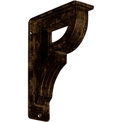Bradford 2"W x 5.5"D x 8"H Countertop Bracket, Iron/Steel Antiqued Brass