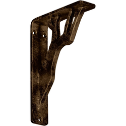 Damon 1.5"W x 5.5"D x 8"H Countertop Bracket, Iron/Steel Antiqued Brass