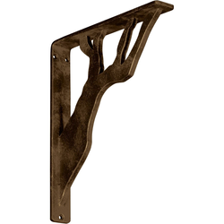 Damon 1.5"W x 10"D x 12"H Countertop Bracket, Iron/Steel Antiqued Brass