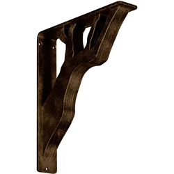 Damon 2"W x 10"D x 12"H Countertop Bracket, Iron/Steel Antiqued Brass