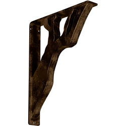 Damon 2"W x 12"D x 15"H Countertop Bracket, Iron/Steel Antiqued Brass