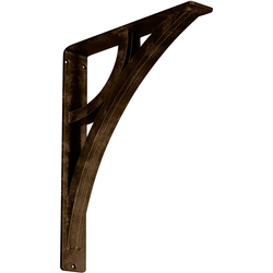 Galveston 2"W x 12"D x 15"H Countertop Bracket, Iron/Steel Antiqued Brass