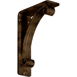 Legacy 2"W x 5.5"D x 8"H Countertop Bracket, Iron/Steel Antiqued Brass