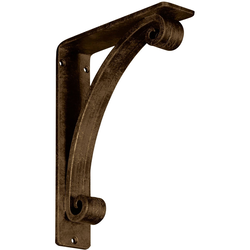 Legacy 2"W x 7.5"D x 10"H Countertop Bracket, Iron/Steel Antiqued Brass