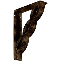 Loera 2"W x 7.5"D x 10"H Countertop Bracket, Iron/Steel Antiqued Brass