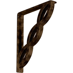 Loera 2"W x 12"D x 15"H Countertop Bracket, Iron/Steel Antiqued Brass