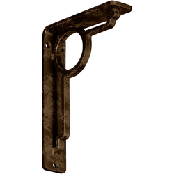Maria 1.5"W x 5.5"D x 8"H Countertop Bracket, Iron/Steel Antiqued Brass