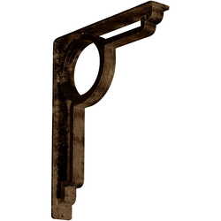 Maria 2"W x 12"D x 15"H Countertop Bracket, Iron/Steel Antiqued Brass