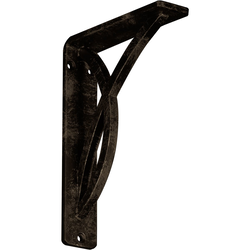 Miller 1.5"W x 5.5"D x 8"H Countertop Bracket, Iron/Steel Antiqued Brass
