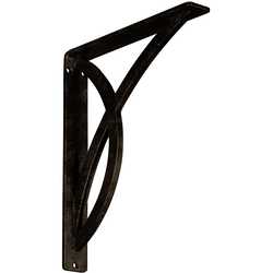 Miller 1.5"W x 10"D x 12"H Countertop Bracket, Iron/Steel Antiqued Brass