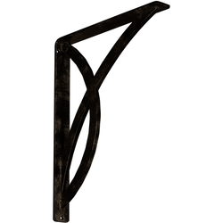 Miller 1.5"W x 12"D x 15"H Countertop Bracket, Iron/Steel Antiqued Brass