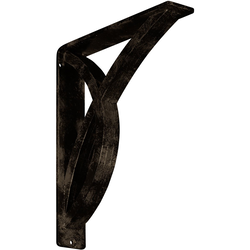 Miller 2"W x 10"D x 12"H Countertop Bracket, Iron/Steel Antiqued Brass