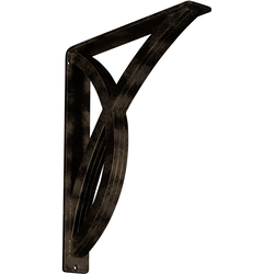 Miller 2"W x 12"D x 15"H Countertop Bracket, Iron/Steel Antiqued Brass