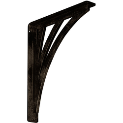 Nevio 1.5"W x 10"D x 12"H Countertop Bracket, Iron/Steel Antiqued Brass