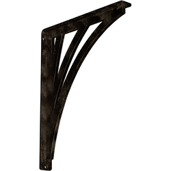Nevio 1.5"W x 12"D x 15"H Countertop Bracket, Iron/Steel Antiqued Brass