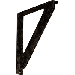 Traditional 1.5"W x 10"D x 12"H Countertop Bracket, Iron/Steel Antiqued Brass