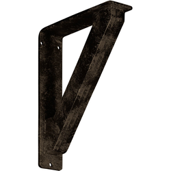 Traditional 2"W x 7.5"D x 10"H Countertop Bracket, Iron/Steel Antiqued Brass