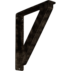 Traditional 2"W x 10"D x 12"H Countertop Bracket, Iron/Steel Antiqued Brass