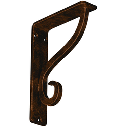 Ashford 1.5"W x 5.5"D x 8"H Countertop Bracket, Iron/Steel Antiqued Bronze