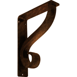 Ashford 2"W x 7.5"D x 10"H Countertop Bracket, Iron/Steel Antiqued Bronze