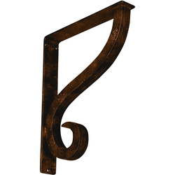 Ashford 2"W x 12"D x 15"H Countertop Bracket, Iron/Steel Antiqued Bronze