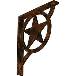 Austin 1.5"W x 10"D x 12"H Countertop Bracket, Iron/Steel Antiqued Bronze