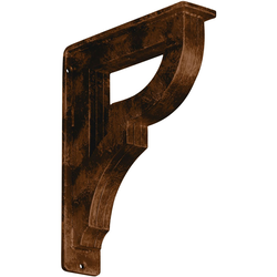 Bradford 2"W x 7.5"D x 10"H Countertop Bracket, Iron/Steel Antiqued Bronze