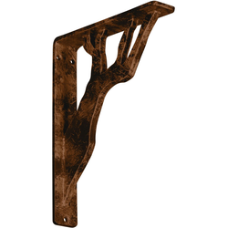 Damon 1.5"W x 7.5"D x 10"H Countertop Bracket, Iron/Steel Antiqued Bronze