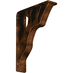 Damon 2"W x 7.5"D x 10"H Countertop Bracket, Iron/Steel Antiqued Bronze
