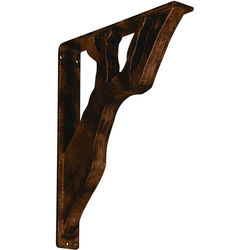 Damon 2"W x 12"D x 15"H Countertop Bracket, Iron/Steel Antiqued Bronze