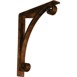 Legacy 2"W x 12"D x 15"H Countertop Bracket, Iron/Steel Antiqued Bronze