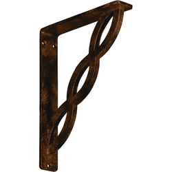 Loera 1.5"W x 7.5"D x 10"H Countertop Bracket, Iron/Steel Antiqued Bronze