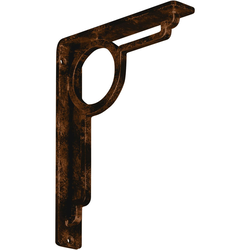 Maria 1.5"W x 7.5"D x 10"H Countertop Bracket, Iron/Steel Antiqued Bronze