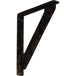 Traditional 1.5"W x 10"D x 12"H Countertop Bracket, Iron/Steel Antiqued Bronze