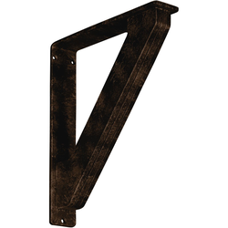 Traditional 2"W x 10"D x 12"H Countertop Bracket, Iron/Steel Antiqued Bronze