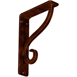 Ashford 1.5"W x 5.5"D x 8"H Countertop Bracket, Iron/Steel Antiqued Copper
