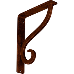 Ashford 1.5"W x 7.5"D x 10"H Countertop Bracket, Iron/Steel Antiqued Copper