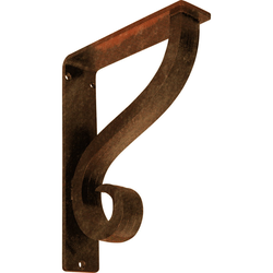 Ashford 2"W x 7.5"D x 10"H Countertop Bracket, Iron/Steel Antiqued Copper