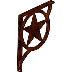 Austin 1.5"W x 12"D x 15"H Countertop Bracket, Iron/Steel Antiqued Copper