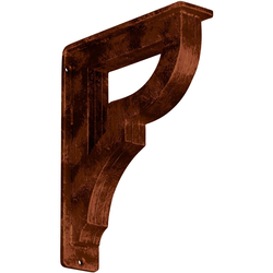 Bradford 2"W x 7.5"D x 10"H Countertop Bracket, Iron/Steel Antiqued Copper