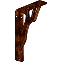 Damon 1.5"W x 5.5"D x 8"H Countertop Bracket, Iron/Steel Antiqued Copper