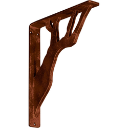 Damon 1.5"W x 10"D x 12"H Countertop Bracket, Iron/Steel Antiqued Copper