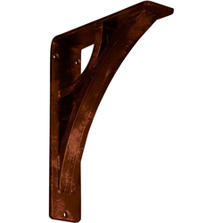 Galveston 2"W x 7.5"D x 10"H Countertop Bracket, Iron/Steel Antiqued Copper