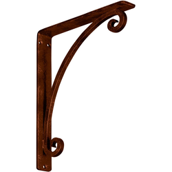 Legacy 1.5"W x 10"D x 12"H Countertop Bracket, Iron/Steel Antiqued Copper