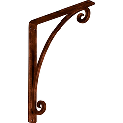 Legacy 1.5"W x 12"D x 15"H Countertop Bracket, Iron/Steel Antiqued Copper