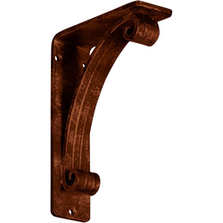 Legacy 2"W x 5.5"D x 8"H Countertop Bracket, Iron/Steel Antiqued Copper