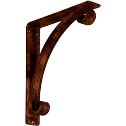 Legacy 2"W x 10"D x 12"H Countertop Bracket, Iron/Steel Antiqued Copper