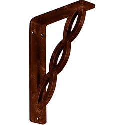 Loera 1.5"W x 5.5"D x 8"H Countertop Bracket, Iron/Steel Antiqued Copper