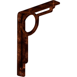 Maria 1.5"W x 7.5"D x 10"H Countertop Bracket, Iron/Steel Antiqued Copper
